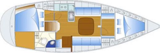 Sailboat Bavaria 38 cruiser 2009 boat plan