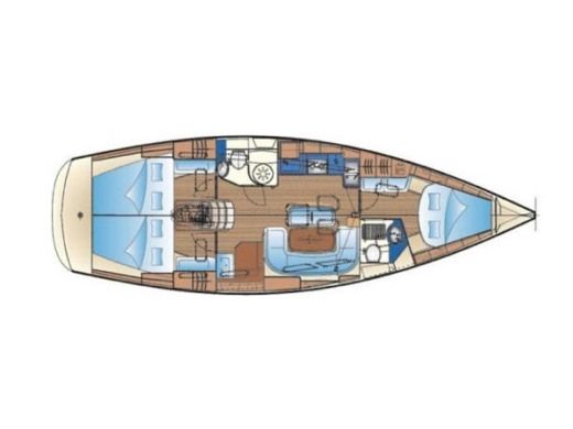 Sailboat  Bavaria Cruiser 40 Plano del barco
