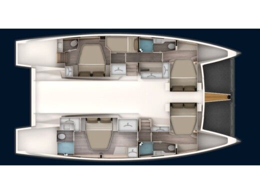 Catamaran Aventura Yachts Aventura 45 Boot Grundriss