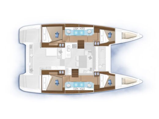Catamaran  Lagoon 40 boat plan