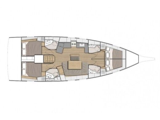 Sailboat BENETEAU OCEANIS 46.1 Plattegrond van de boot
