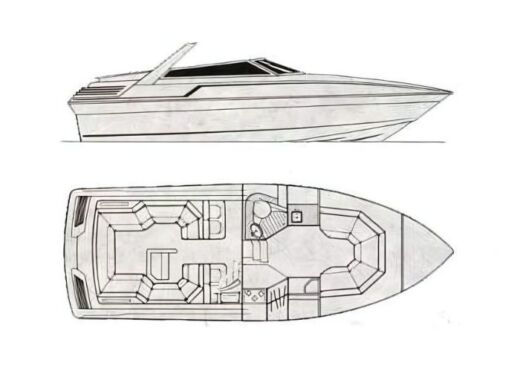 Motorboat Sunseeker Portofino 31 Σχέδιο κάτοψης σκάφους