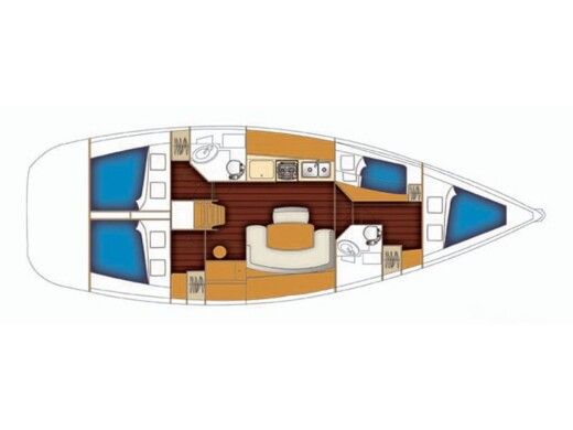 Sailboat BENETEAU CYCLADES 43.4 boat plan