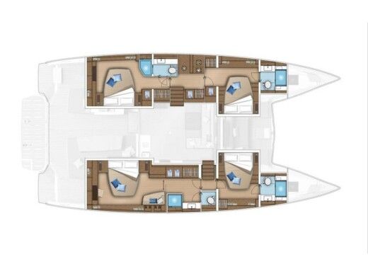 Catamaran  Lagoon 55 Boot Grundriss