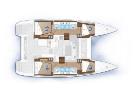 Catamaran Lagoon Lagoon 40 Plattegrond van de boot
