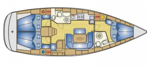 Sailboat Bavaria Bavaria 39 C Boat layout