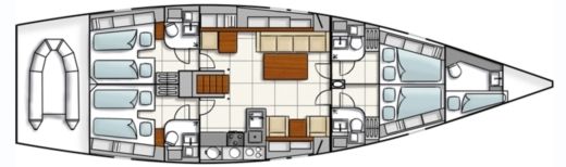 Sailboat Hanse 540e Boat design plan