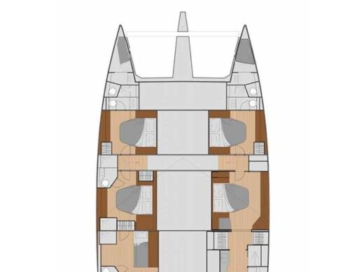 Catamaran  Samana 59 Planimetria della barca