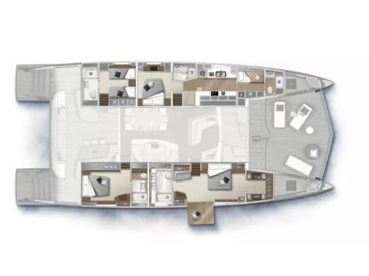 Motor Yacht  Lagoon Seventy 8 Plattegrond van de boot