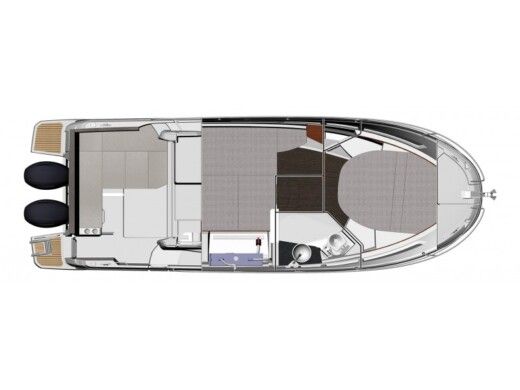 Motorboat Jeanneau Merry Fisher 895 Plattegrond van de boot
