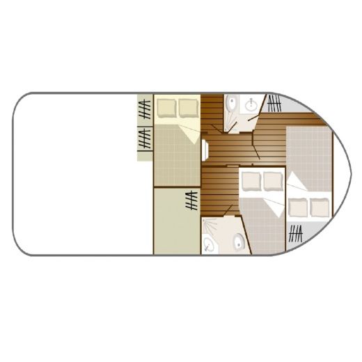 Houseboat Nicols Sedan 1010 Boot Grundriss