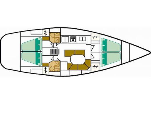Sailboat Beneteau Oceanis Clipper 461 Plan du bateau