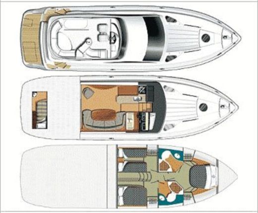 Motorboat Fairline 50 boat plan