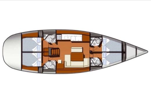 Sailboat JEANNEAU SUN ODYSSEY 49I boat plan