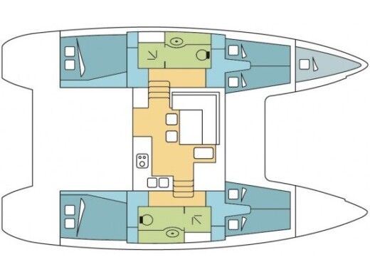 Catamaran LAGOON Lagoon 400 S2 boat plan