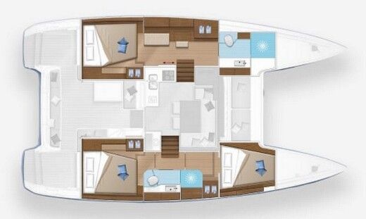 Catamaran BENETEAU LAGOON 400 Plano del barco