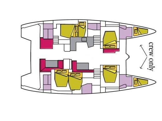 Catamaran LAGOON 52F boat plan