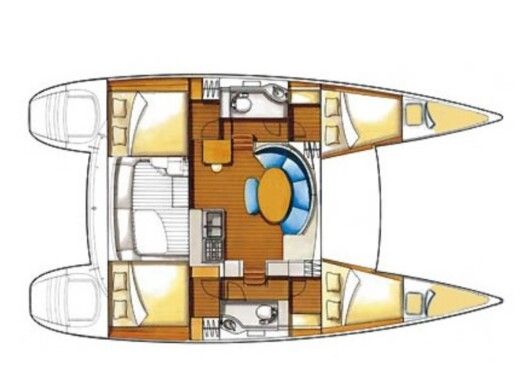 Catamaran Lagoon Lagoon 380 Plattegrond van de boot