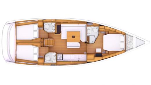 Sailboat Jeanneau Sun Odyssey 479 Planimetria della barca