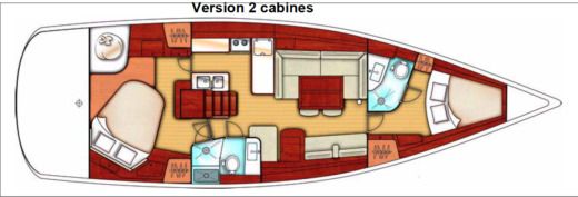 Sailboat Bénéteau Océanis 46 Boat layout