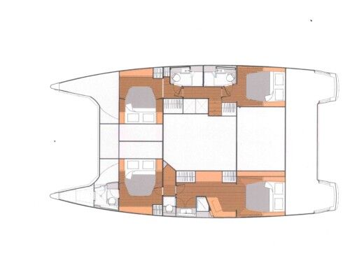 Catamaran  Saba 50 Plan du bateau