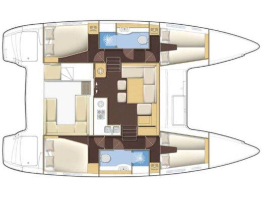 Catamaran Lagoon Lagoon 400 boat plan