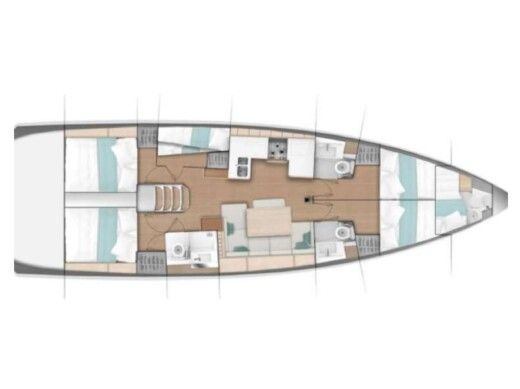 Sailboat JEANNEAU SUN ODYSSEY 490 boat plan