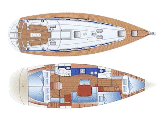 Sailboat BAVARIA 44 boat plan