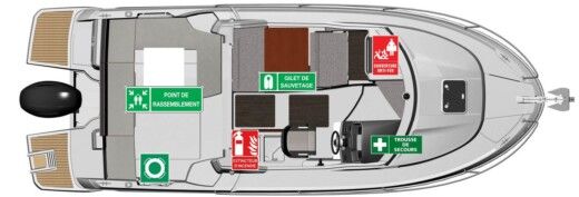 Motorboat Jeanneau Merry Fisher 795 Planta da embarcação
