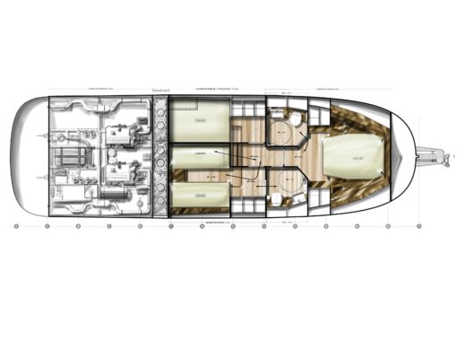 Motorboat SASGA YACHTS SASGA YACHTS 42 L Plan du bateau