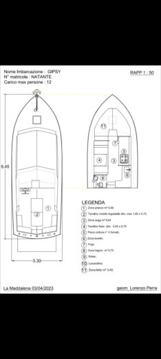 Motorboat Chris Craft Commander 31 boat plan