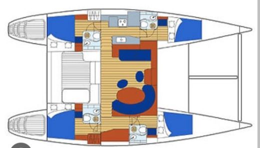 Catamaran Lagoon Lagoon 470 Boat layout