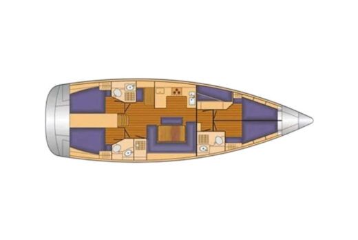 Sailboat Bavaria Cruiser 50 Boot Grundriss