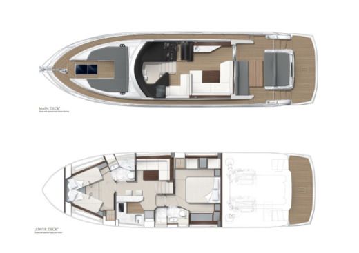 Motor Yacht Sunseeker 50 Predator Boot Grundriss