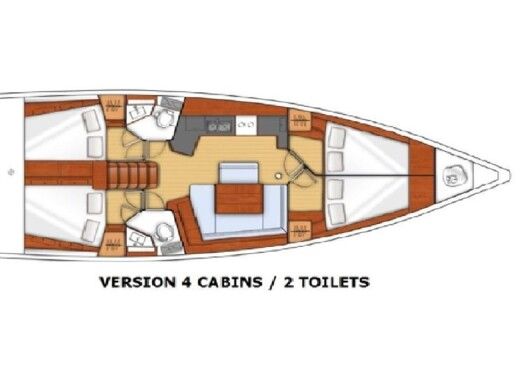 Sailboat BENETEAU OCEANIS 45 boat plan