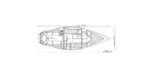 Sailboat Dufour Dufour 27 Boat layout