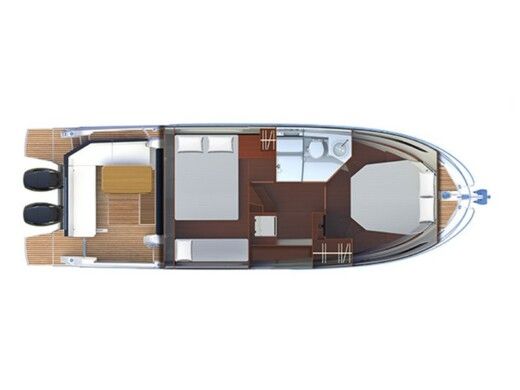 Motorboat  Antares 11 OB Plattegrond van de boot