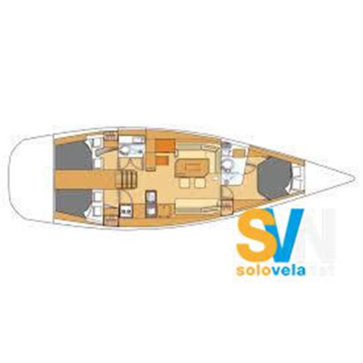 Sailboat Beneteau First 50 Plan du bateau