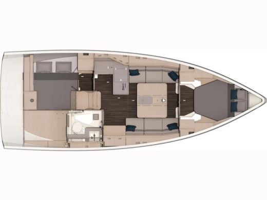 Sailboat  Dufour 37 Plan du bateau