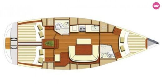Sailboat Dufour Grand large 385 boat plan