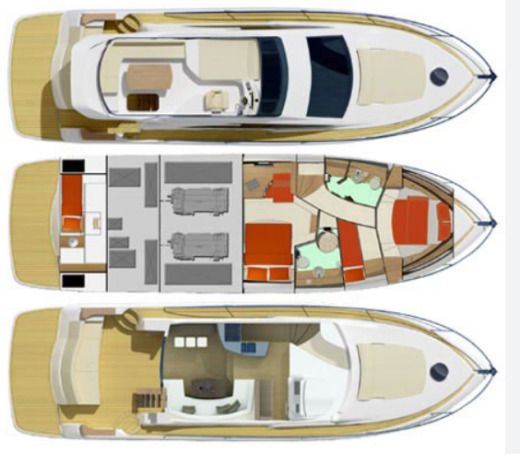 Motor Yacht Intermare 50 Fly boat plan
