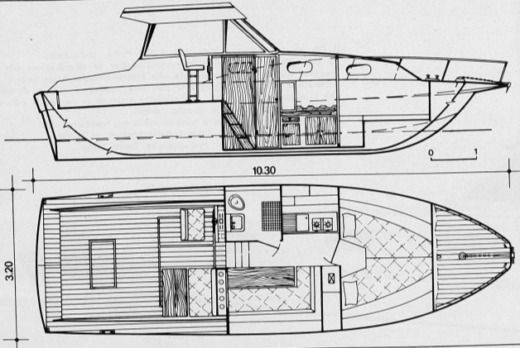 Motorboat Dalla Pietà Dp10 boat plan