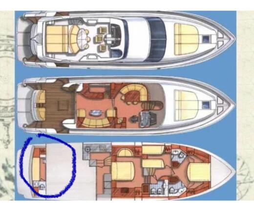 Motor Yacht Dominator Nuvari 63,Refit 2022 Planta da embarcação
