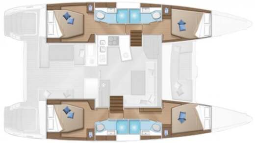 Catamaran LAGOON 450F Boat design plan