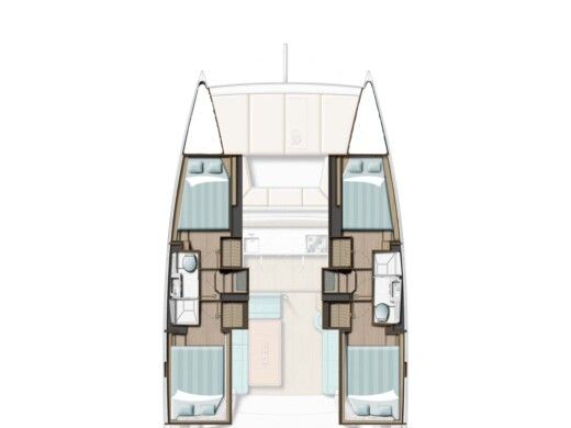 Catamaran  Bali Catsmart Planimetria della barca