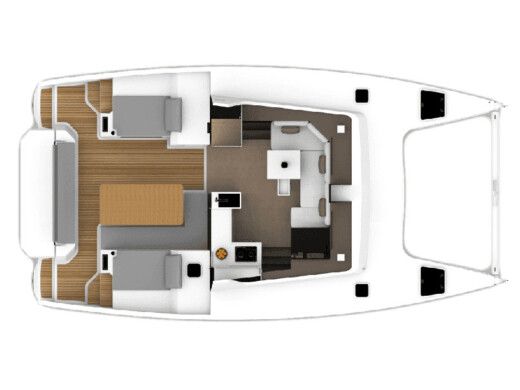 Catamaran Aventura 34 Boat layout