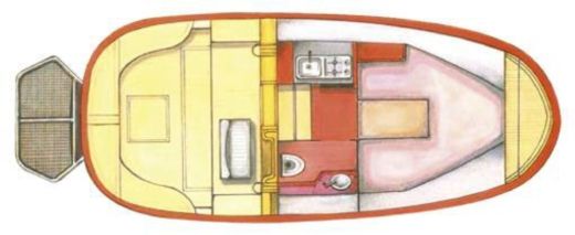 Motorboat Fratelli Aprea 750 semicabin Boat layout