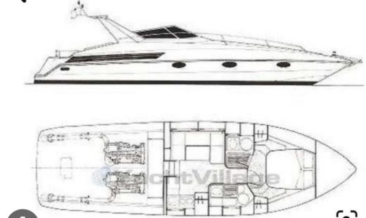 Motorboat Riva Tropicana 43 Boot Grundriss