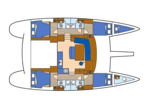 Catamaran  Lagoon 440 Boat design plan