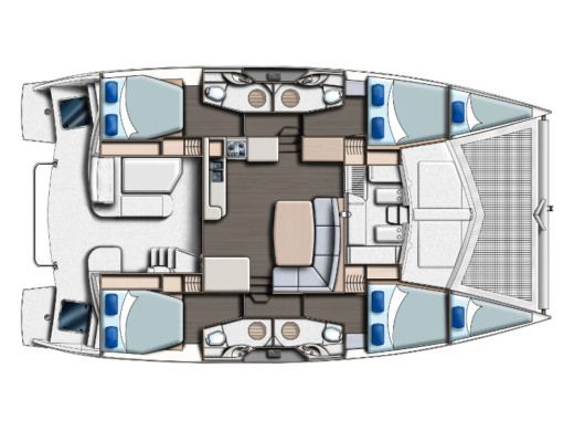 Catamaran Leopard 44 Boat layout